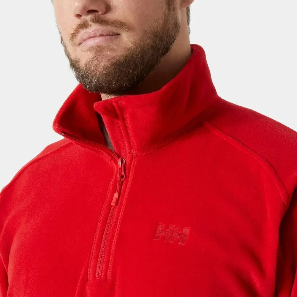 Helly Hansen Mens Daybreaker 1/2 Zip Fleece Pullover 163 Red Size M Outdoors Ski